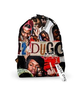 Rapper Backpack 42 Dugg Fashion Men Women Oxford Waterproof Laptop Bag Primary Middle School Students Girls Travel9029777