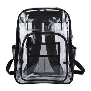 BACKPACK BOOKBAG Vedi attraverso il festival impermeabile in PVC donne sportive uomini cancella lavoro a freddo da viaggio per ragazzi resistenti alle ragazze