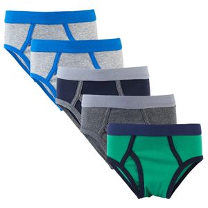 Pojkar Solid Color Briefs Underwear 5st 240409