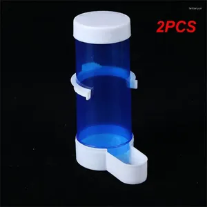 Other Bird Supplies 2PCS Pet Automatic Drinker Feeder Blue Cage Parrot Feeding Tool Bowls And Drinkers