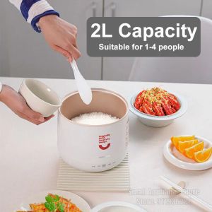 2l Capacidade de fogão de arroz 220V Applianças de cozinha portátil Mini Concha de Cerâmica de Cerâmica portátil para dormitório