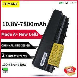 Batterier CPMANC 9 -celler Laptopbatteri för Lenovo ThinkPad R61 T61 R61i R61E R400 T400 T61P T61U -serie (14 tum bred) gratis frakt