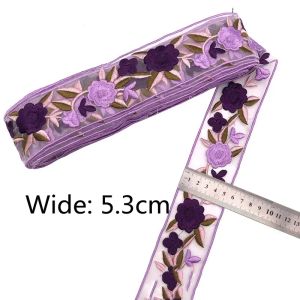 1 Yards Ethnic Webbing Ribbons Clothing Decorative Embroidered Lace Trims DIY Sewing Accessories