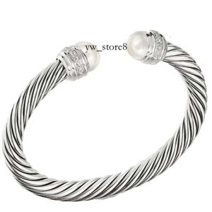 David Yurma Bracelet 2024 Designer Bracelet Dy Luxury Twisted Pearl Head Women Fashion Versatile Twist Bracelets Jewelry Wedding Gifts 5mm David Jewelry 1339