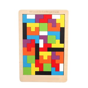 Ny ankomst Hot Sale Russian Puzzle Blocks Träutbildningsleksak Hands-on förmåga Färgglad trä Montessori-pussel för barn