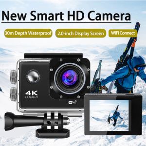 Kameralar SJ400 Action Camera 4K Profesyonel Bisiklet Kask Mini Kamera WiFi Su Geçirmez Spor Kameraları Fotoğraf DV Video Kaydedici