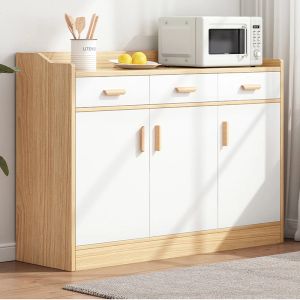 Armário de cozinha de painel à base de madeira nórdica para móveis domésticos armários de cozinha Creative Fall to the Ground Kitchen Armetes