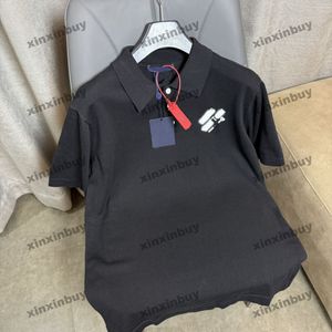 Xinxinbuy Men Designer Tee T Shirt 2024 Italy Pin Letter Embroidery Knittemited cotton cottone