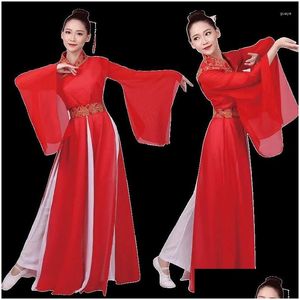 Stage Wear Classical Ethnic Chinese Style Dance Clothes Womens Costume Han Fu Clothing Drop Delivery Apparel Dhhfm