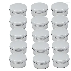 Depolama Şişeleri 100 PCS Toptan 15G 30g Alüminyum Mum Baharat Kavan Metal Konteyner Dudak Boş Jars Krem Kutu Makyaj Şişesi