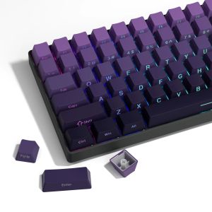 Accessories 136 Key Shine Through Purple PBT Double Shot Sidelit Backlit keycaps For MX Mechanical Keyboard 108 96 87 NJ80 84 68 64 61