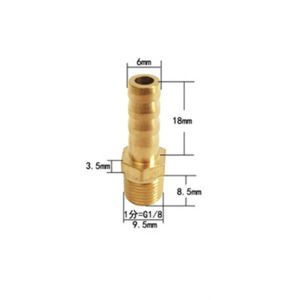 Straight Or Elbow Brass Hose Pipe Fitting 6mm 8mm 10mm 12mm Barb Splicer 1/8" NPT Male Thread Copper Barbed Coupling Connector