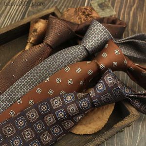 Neck Ties Tie male Korean coffee stage British 8cm formal dress professional business hand with blue stripe flowersQ