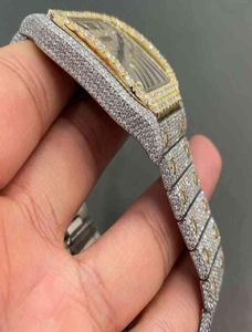 2022 Стильный индивидуальный хип -хоп Luxury Dign Stainls Steel Out Diamonds Watch7833377