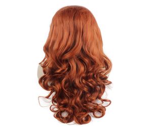 SF5 Long Burgundy Wine Red Half Hand Tied Natural Front Lace Wig Synthetic Wavy Heat Resistant Fiber Reddish Wig Natural Hairline2563529