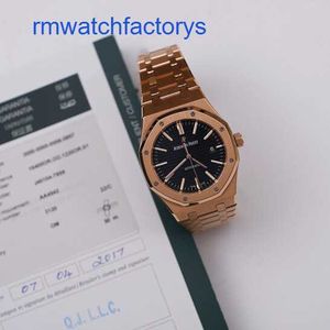 Orologio da polso ad immersioni AP Epic Royal Oak 15400or MENS ORGHIO 18K ROSE GORE ROSA NERO BLACO SWISE MECCANICO SWISS FAMOGLIO Diametri di orologi in oro di lusso 41mm