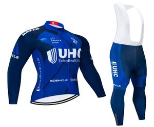 Rowerowa koszulka Kit 2020 Pro Team UHC Men Womin Winter Thermal Polar Cycling Odzież 9D żelowe spodnie śliniaki Zestaw Ropa Ciclismo I2617898