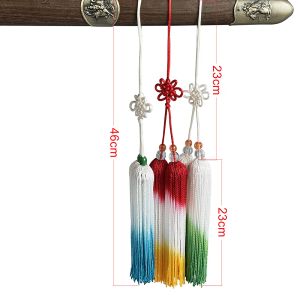 Accessori per spada Tai Tasella spada 46 cm Arte marziali Taiji Spada TASSEL WUSHU KUNG FU Taichi Casino con nodo cinese.