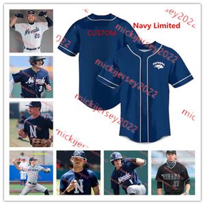 Michael Ball Nevada Jersey 24 Bryce Matthews 1 Justin Acal 14 Derek Tenney 3 Taylor Holder 18 Jake Harvey Zach Garber Custom generierte Nevada Wolf Pack Baseball Trikots