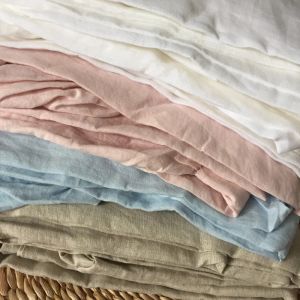 Чистая льняная ткань для швейной ткани, 100% натуральная, окрашенная пряжа, платья, халат, тонкий, DIY, дизайнер ручной работы, высокое качество