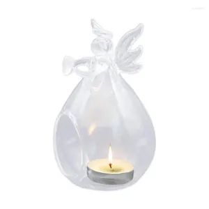 Ljusehållare som hänger Tealight Holder Temperaturbeständig ängelglas globes te -ljus ljus för bröllopscenterstycken och