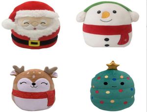 20cm sevimli peluş bebekler Noel Baba Elk Kardan Adam Mantar Kuş Yumuşak Peluş Yastık Çocukları Noel Toy3514208