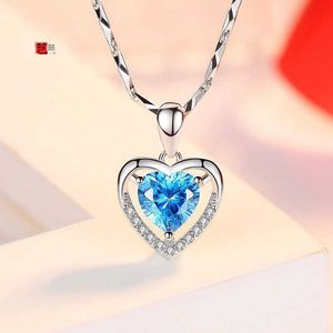 S925 Sterling Silver Necklace Eternal Heart Necklace Womens Simple Best Friend Rose Love Pendant Collar Chain Chain