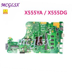 Moderkort X555YA E1/A6 CPU 4GB RAM Mainboard Rev2.0 för ASUS X555Y X555 X555YI X555DG A555D X555D Laptop Motherboard Test 100% OK Används