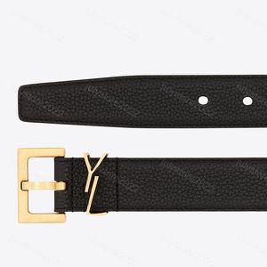 حزام للنساء الجلود الأصلية 3cm 2.5 سم عرض الرجال أحزمة Square Square Buckle Weistband Cintura الحبيبات الحبيبية ceintures الملحقات
