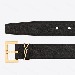 Cintura per donne in pelle genuina 3 cm 2,5 cm di larghezza maschile Designer cinghie Square Buckle Womens Womens Wearband Cintura a agnello a agnello Ceintures Ceintures Accessori