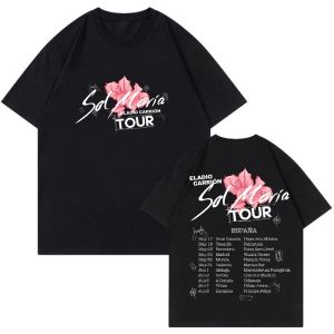 ELADIO CARRION SOL MARIA TOUR 2024 ÖVERDELA T SHIRT KVINNER MEN SOMMERMODE Kort ärm Rolig tshirt grafisk tees streetwear