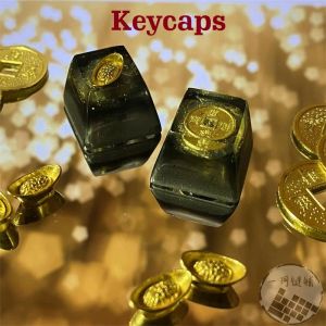 Keyboard Gold Monety Miedzi Mieper Ceycaps dla mechanicznej klawiatury Niestandardowe przyciski klawiszowe klawisze klawiszowe dla wiśni MX Switch GK61 SK64 RK87 WŁAKI