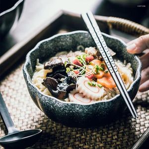 Skålar fancity japansk krysantemum skål hushåll keramisk ramen ris sallad stor soppa stort enstaka högt värde