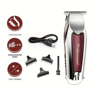 Aparador de cabelo sem fio para homens barbeiro recarregável Clipper Obtenha o corte perfeito com mini 240408