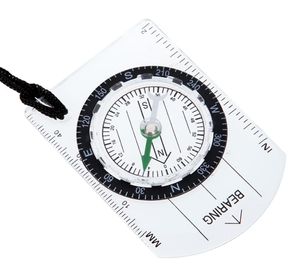 Mini Military Compass Map Scale Ruler Outdoor Camping Hiking Cycling Compass Geological Baseplate Compass with Scout Lanyard8017251