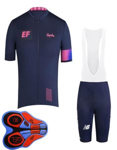 新しいEF教育ファーストチームサイクリングジャージーサマーメンズ半袖スポーツバイク服クイックドライレースウェアMTB自転車衣装Y7893294