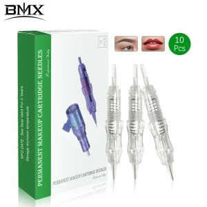 BMX 10pcs Kalıcı Makyaj İğneleri Kaş Eyeliner için Dövme Kartuşları PMU SMP ROLARY PMU Makineleri