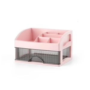 Cassette di stoccaggio bin der makeup organizer di grande capacità box in plastica supporto per ufficio forniture per ufficio 240125 drop drop home garde dhg2l