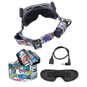 Dons Dons Head Band DJI Avata FPV Goggles V2 Pil Tutucu Kafa Kayışı Güç Kaynağı DJI Goggles 2 Aksesuarları için Toz Geçirmez Ped