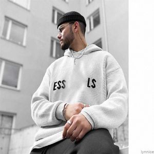 Essientials هوديي سترة متماسكة ESS PULLOVER TWIST REARTS MEN ORMANER ONTERNIT