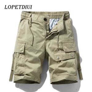 Mäns shorts 2023 Mens Summer Fashion Leisure Botton Cotton Cargo Shorts Mens Outdoor Trend Multi Pocket Cargo Shorts Mens J240409