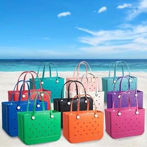 Summer Fructose color EVA Beach Bag Luxury Large Capacity Rubber Handbag Waterproof Lightweight Ladies Oversized Tote Basket Tote For Gym Swimming Travel Fitness