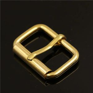 1piece Brass Roller Buckle Heel Bar Buckle End Bar Rectangle Single Pin for Leather Craft Bag Belt Strap Webbing