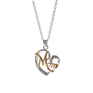 Pendant Necklaces Pendants Jewelry Diamond Peach Heart Mothers Day Gift Family Daughter Sister Crystal Necklace Drop Delivery 2021 Othf2