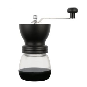 Bärbar manuell kaffemaskin Kvarnare Justerbar keramisk burr Mill Hand Crank Hushållens kross Kaffebönverktyg