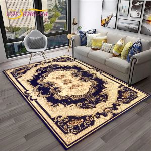 Turkey Bohemian Persian Flower Carpet Rug for Home Living Room Bedroom Sofa Doormat Kitchen Decor,Area Rug Non-slip Floor Mat