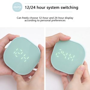 Hot Sell New Digital Wall Clock Square Liten Alarm Clock Lysande Mute LED Multifunktionell digital klocka Lätt hemelektronik