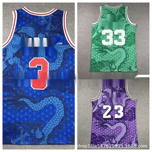 Amerikanisches Jahr Trikot des Loong James Iverson Ball Bird bestickte Basketballhemd Stadtversion