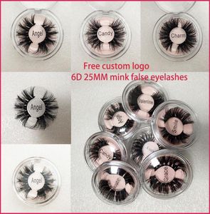 6D Mink Lashes Dramatyczne puszyste 25 mm długie rzęsy Niechlujne wielokrotne użycie okrucie oko Lash1721207