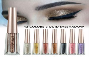 Drop ship 12 pcslot Handaiyan 12 Cores Eyeshadow líquido impermeabilizante Shimmer Shimmer Shine